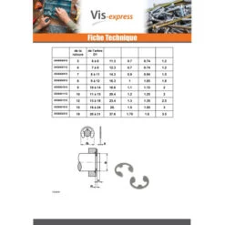 1 X Anneau ARRET Inox A4 Diamètre Rainure 9 -Vis-express Soldes anneau arret inox a4 pour arbre diametre 10a 14 2