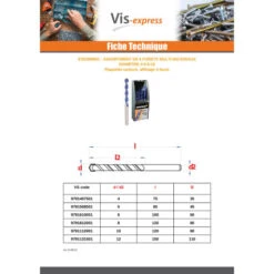 1 X Assortiment De 5 FORETS MULTI-MATERIAUX -Vis-express Soldes assortiment de 5 forets multi materiaux 3