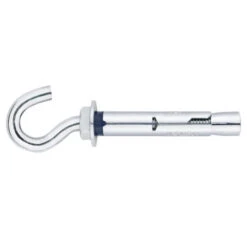 1 X Cheville ANC + Crochet Foret 9 M6X45 Acier Zingué