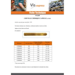 1 X Cheville Chimique Capsule M24 -Vis-express Soldes cheville chimique capsule m24 2