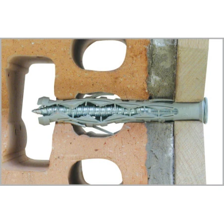 1 X Cheville Longue Nylon 10X160 + Vis Tête Fraisée TF TORX Acier Zingué 4 1 X Cheville Longue Nylon 10X160 + Vis Tête Fraisée TF TORX Acier Zingué – Image 2