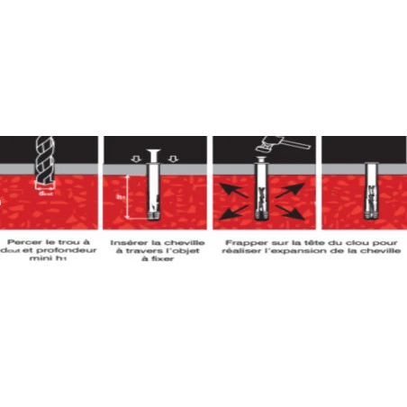 1 X Cheville Longue Nylon 10X160 + Vis Tête Fraisée TF TORX Acier Zingué 5 1 X Cheville Longue Nylon 10X160 + Vis Tête Fraisée TF TORX Acier Zingué – Image 3