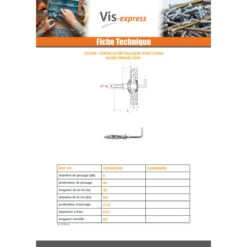 1 X Cheville METAL 4X32 à Gond Acier Zingué -Vis-express Soldes cheville metal 4x32 a gond acier zingue 2