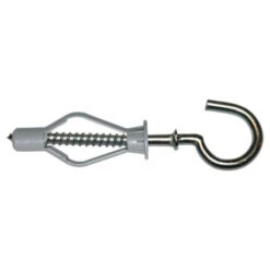 1 X Cheville Nylon 8X40 Avec Crochet à Collerette 4X45