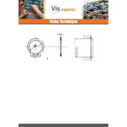 1 X Circlip Extèrieur Inox Sur Arbre Diamètre 22 -Vis-express Soldes circlip exterieur inox sur arbre diametre 22 3