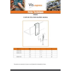 1 X CLIPS De Fixation RAPIDE Epaisseur De Serrage 1.5-5 -Vis-express Soldes clips de fixation rapide epaisseur de serrage 15 5 4