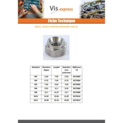 1 X Ecrou à Riveter Hexagonal M3 Epaisseur Tole 20 Inox A2 -Vis-express Soldes ecrou a riveter hexagonal m3 epaisseur tole 20 inox a2 2