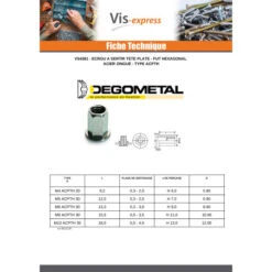 1 X Ecrou à Sertir Hexagonal Tête Plate TP M5X12 ACPTH 30 Z -Vis-express Soldes ecrou a sertir hexagonal tete plate tp m5x12 acpth 30 z 3