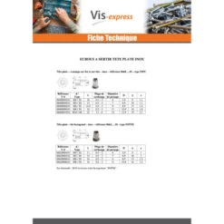 1 X Ecrou A Sertir Inox Tête Plate Hexagonal M4X11 INPTH 20 -Vis-express Soldes ecrou a sertir inox tete plate hexagonal m4x11 inpth 20 4