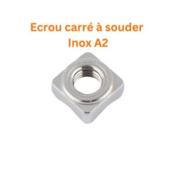 1 X Écrou à Souder Carré M8 Inox A2