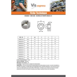 Vis-express Soldes -Vis-express Soldes ecrou cylindrique fendue inox a1 m4 1