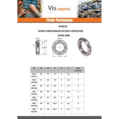 1 X Ecrou Frein à ENCOCHES Acier Zingué M10 Pas 75 -Vis-express Soldes ecrou frein a encoches acier zingue m10 pas 75 3