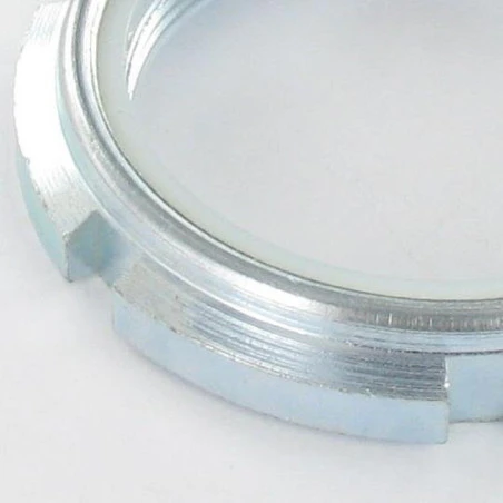 1 X Écrou Frein à ENCOCHES Acier Zingué M55 Pas 150 4 1 X Écrou Frein à ENCOCHES Acier Zingué M55 Pas 150 – Image 2