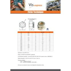 1 X Ecrou Frein Bichromaté DAH M16 Pas De 200 Classe 10 -Vis-express Soldes ecrou frein bichromate dah m16 pas de 200 classe 10 4
