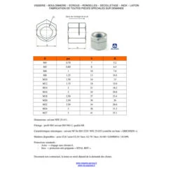1 X Ecrou Frein Fendue M6 H130 Classe 8 Acier Zingué -Vis-express Soldes ecrou frein fendue m6 h130 classe classe 88 acier zingue blanc 4