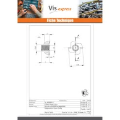 1 X Écrou Griffe M6 DIAM17 H:9 Acier Zingué -Vis-express Soldes ecrou griffe m6 diam17 h 9 acier zingue 2