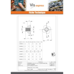 1 X Ecrou Griffe M8 TOL Acier Zingué -Vis-express Soldes ecrou griffe m8 tol acier zingue 2