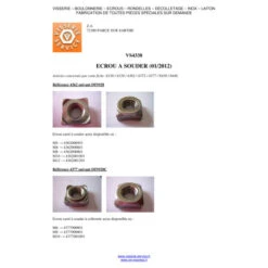 1 X Ecrou Hexagonal à Souder M3 Acier Brut 14020 -Vis-express Soldes ecrou hexagonal a souder m3 acier brut 14020 2