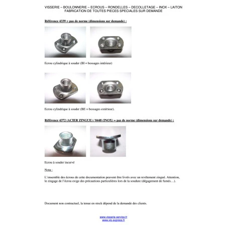 1 X Écrou Hexagonal à Souder M6 Acier Zingué Blanc 7 1 X Écrou Hexagonal à Souder M6 Acier Zingué Blanc – Image 5