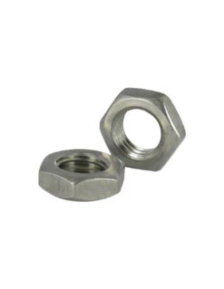 1 X Ecrou Hexagonal Bas Hm/contre Ecrou Pas à Gauche M12 Inox A2