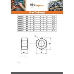 1 X Ecrou HH M27 Epaisseur 27 Inox A4 9 1 X Ecrou HH M27 Epaisseur 27 Inox A4 -Vis-express Soldes ecrou hh m27 epaisseur 27 inox a4 3