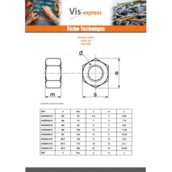 1 X Ecrou HH M30 Epaisseur 30 Inox A4 -Vis-express Soldes ecrou hh m30 epaisseur 30 inox a4 2