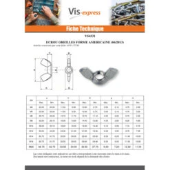 1 X Ecrou Oreilles M20 Forme AmEricaine Acier Zingué -Vis-express Soldes ecrou oreilles m20 forme americaine acier zingue 2