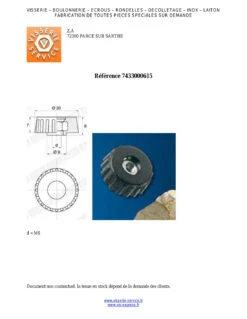 1 X Ecrou PLASTOMET M6 Nylon