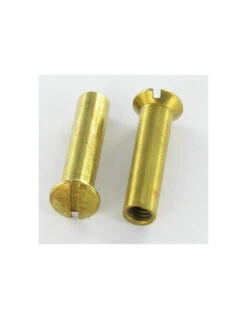 1 X Ecrou Relieur Tête Fraisée Bombée TFB Fendue M4X14 5.3X23 Laiton