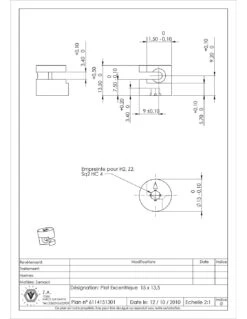 1 X Excentrique Zamak 15X13.5