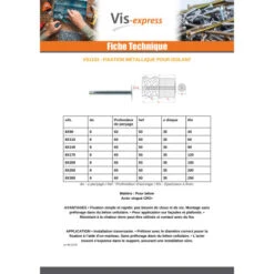 1 X Fixation Isolant Métallique ZN 8X140 -Vis-express Soldes fixation isolant metallique zn 8x140 3