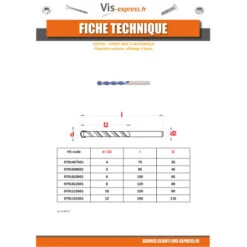 1 X Foret MULTI-MATERIAUX 12X150 -Vis-express Soldes foret multi materiaux 12x150 3