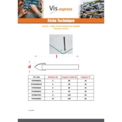 100 X Foret Pour VERRE Non TREMPE 3X80 -Vis-express Soldes foret pour verre non trempe 3x80 3
