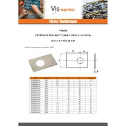 1 X Frein D Écrou RECTANGLE De Diamètre M8 Inox A2 -Vis-express Soldes frein d ecrou rectangle de diametre m8 inox a2 1