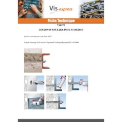 1 X Goujon Ancrage M10X60 Inox A4 -Vis-express Soldes goujon ancrage m10x60 inox a4 3