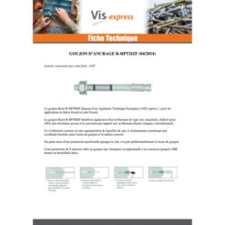 1 X Goujon Ancrage R-HPTIIZF M8X65 Acier Zingué Lamellaire -Vis-express Soldes goujon ancrage r hptiizf m8x65 acier zingue lamellaire 2