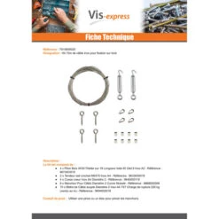 1 X Kit 15 Mètres De Cable Inox Diamètre 2 -Vis-express Soldes kit 15 metres de cable inox diametre 2 5