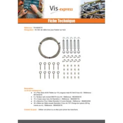 1 X Kit 30 Mètres De Cable Inox Diamètre 2 -Vis-express Soldes kit 30 metres de cable inox diametre 2 5