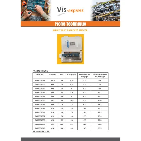 1 X KIT +FILET RAPPORTE UNC N 6-32 Longueur 5.26 4 1 X KIT +FILET RAPPORTE UNC N 6-32 Longueur 5.26 – Image 2