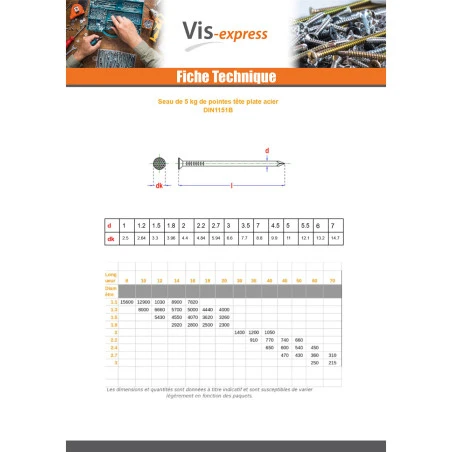 1 X Pointe Ardoise Tête Large Diamètre De Tête: 10 Forte Tenue à La Corrosion Acier Galvanisé à Chaud 3X30 4 1 X Pointe Ardoise Tête Large Diamètre De Tête: 10 Forte Tenue à La Corrosion Acier Galvanisé à Chaud 3X30 – Image 2