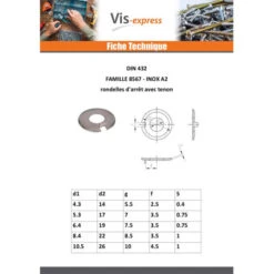 1 X Rondelle ARRET TENON Inox A2 M20 21X42X1.6 Fendue 6.5 10 1 X Rondelle ARRET TENON Inox A2 M20 21X42X1.6 Fendue 6.5 -Vis-express Soldes rondelle arret tenon inox a2 m20 21x42x16 fendue 65 3