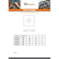 1 X Rondelle Carrée Nylon M20X60X5 -Vis-express Soldes rondelle carree nylon m20x60x5 2