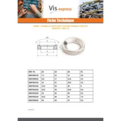 1 X Rondelle CONCAVE Forme D Inox A2 28X44X9.5 -Vis-express Soldes rondelle concave forme d inox a2 28x44x95 2