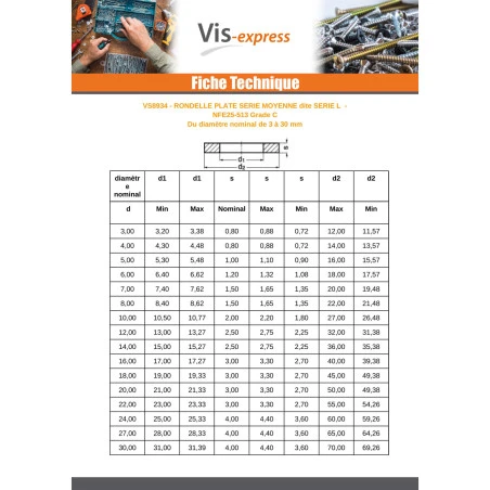 1 X Rondelle Plate M14X36X2.5 L Inox A4 4 1 X Rondelle Plate M14X36X2.5 L Inox A4 – Image 2