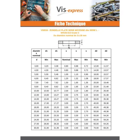 1 X Rondelle Plate M27X65X4 L Inox A2 4 1 X Rondelle Plate M27X65X4 L Inox A2 – Image 2