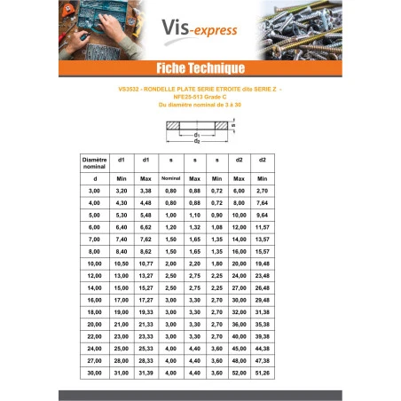 1 X Rondelle Plate M3X6X0.8 Z Laiton 4 1 X Rondelle Plate M3X6X0.8 Z Laiton – Image 2
