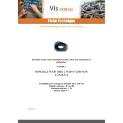 1 X Rondelle Pour Tube 24A26 Nylon 8.3X25X10 7 1 X Rondelle Pour Tube 24A26 Nylon 8.3X25X10 -Vis-express Soldes rondelle pour tube 24a26 nylon 83x25x10 2