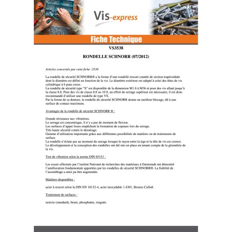 1 X Rondelle SCHNORR VS M16X24X2.6 430800 Acier Zingué 4 1 X Rondelle SCHNORR VS M16X24X2.6 430800 Acier Zingué – Image 2