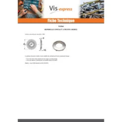 1 X Rondelles Contact à PICOTS M5 Acier Zingué Noir -Vis-express Soldes rondelles contact a picots m5 acier zingue noir 2