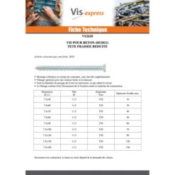 1 X Vis Béton Tête Fraisée TF RED 7.5X120 TORX T30 Acier Zingué RAL8017 Brun Chocolat -Vis-express Soldes vis beton tete fraisee tf red 75x120 torx t30 acier zingue ral8017 brun chocolat 4